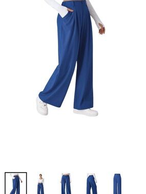 HALARA Wide-Leg work pants  in Blue